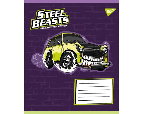 Зошит Yes Steel Beasts А5 12 аркушів лінія (767710)