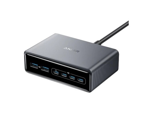 Зарядний пристрій Anker GaNPrime 200W 4xUSB-C PD + 2xUSB-A Black (A2683341)