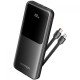 Батарея універсальна Vention 10000mAh 22.5W 3A PD, Built-in USB-C+Lightning Cables, Black (FHOB0)