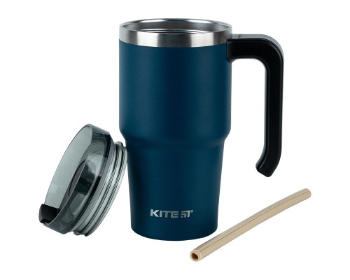 Термокружка Kite з ручкою 600 мл смарагдова (K24-1207-2)