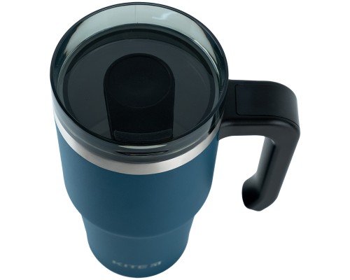 Термокружка Kite з ручкою 600 мл смарагдова (K24-1207-2)