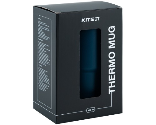 Термокружка Kite з ручкою 600 мл смарагдова (K24-1207-2)