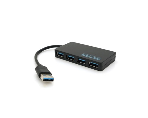 Концентратор Voltronic USB 3.0 to 4xUSB 0.14m flat black (YT-3HF4/2TB)