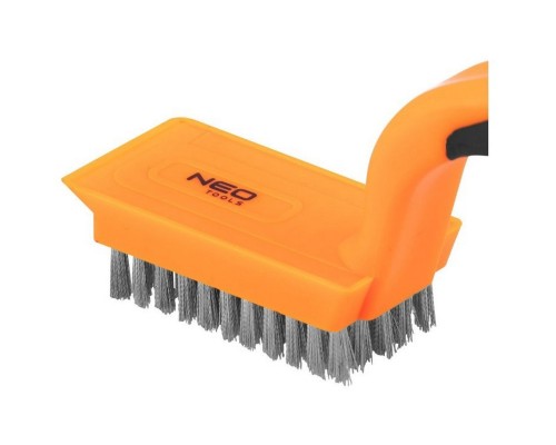Щітка по металу Neo Tools 5х11 рядів, прямий дріт 0.3мм, 180мм, двокомпонентне руків'я (39-051)