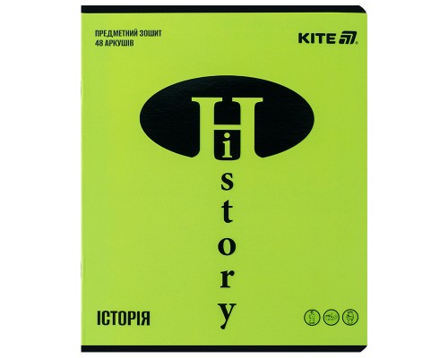 Зошит Kite предметний Bright 48 аркуші, клітинка, історія (K25-240-14)