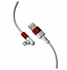 Дата кабель USB 2.0 AM to Lightning 1.0m 2.4A 90° corner white XO (NB152-L-1-WH)