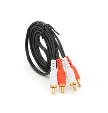 Кабель мультимедійний 2xRCA M to 2xRCA M 1.5m black Voltronic (YT-2хRCA(M)/2хRCA(M)-1.5)