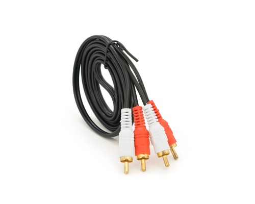 Кабель мультимедійний 2xRCA M to 2xRCA M 1.5m black Voltronic (YT-2хRCA(M)/2хRCA(M)-1.5)