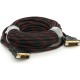 Кабель мультимедійний DVI M to DVI M 10.0m 24+1pin black/red Merlion (YT-DVI(M)/(M)NY/RD-10m)