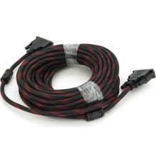 Кабель мультимедійний DVI M to DVI M 10.0m 24+1pin black/red Merlion (YT-DVI(M)/(M)NY/RD-10m)