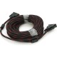 Кабель мультимедійний DVI M to DVI M 10.0m 24+1pin black/red Merlion (YT-DVI(M)/(M)NY/RD-10m)