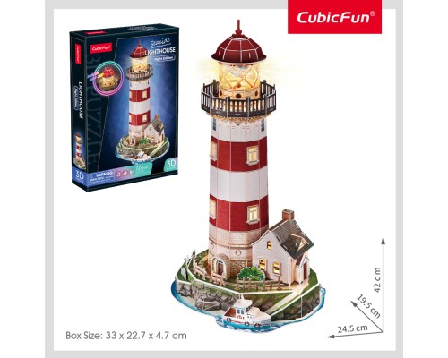 Пазл Cubic Fun тривимірний Night edition Маяк із LED-підсвічуванням (L540h)