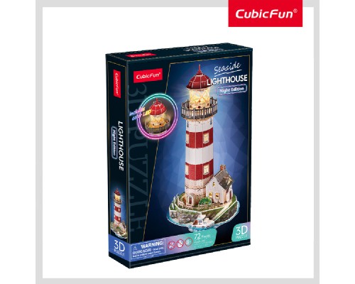 Пазл Cubic Fun тривимірний Night edition Маяк із LED-підсвічуванням (L540h)