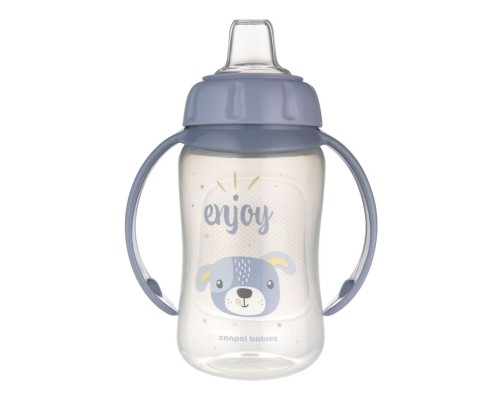 Поїльник-непроливайка Canpol babies Cute Animals тренувальна з силіконовим носиком 320 мл, синя (56/512_blu2)