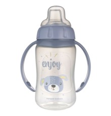 Поїльник-непроливайка Canpol babies Cute Animals тренувальна з силіконовим носиком 320 мл, синя (56/512_blu2)