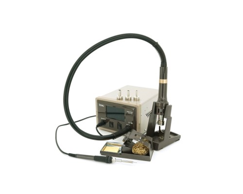 Паяльна станція Bakku BA-9852 цифрова індикація, фен, паяльник, DC: 110-220V, 8-15A, 1200W, 2,8 кг (BA-9852)