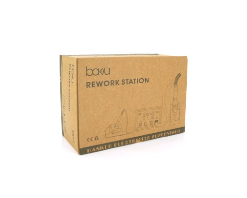 Паяльна станція Bakku BA-9852 цифрова індикація, фен, паяльник, DC: 110-220V, 8-15A, 1200W, 2,8 кг (BA-9852)