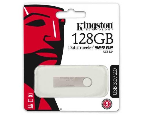 USB флеш накопичувач Kingston 128Gb DataTraveler SE9 G2 USB 3.0 (DTSE9G2/128GB)