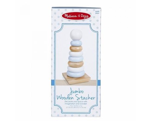 Розвиваюча іграшка Melissa&Doug Величезна натуральна дерев'яна пірамідка (MD30540)