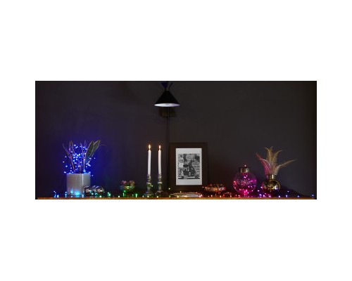 Гірлянда Twinkly Smart LED Strings RGB 250, BT+WiFi, Gen II, IP44 кабель чор (TWS250STP-BEU)