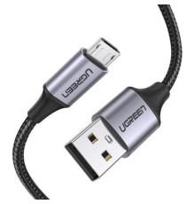 Дата кабель USB 2.0 AM to Micro 5P 2.0m US290 Aluminum Braid Black Ugreen (60148)