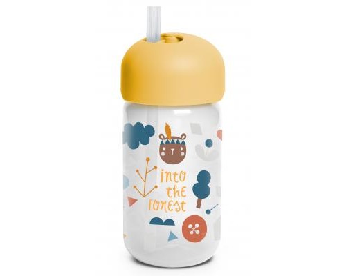 Поїльник-непроливайка Suavinex Лісові історії 340 мл. +18міс. жовта (401207)