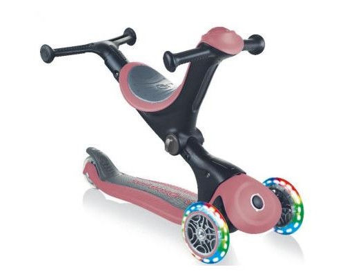 Самокат Globber Go Up Deluxe Lights Led 5 в 1 рожевий (646-210)