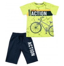 Набір дитячого одягу Breeze з велосипедом (15148-128B-green)