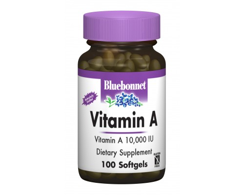 Вітамін Bluebonnet Nutrition Вітамін А 10000, 100 желатинових капсул (BLB-00298)