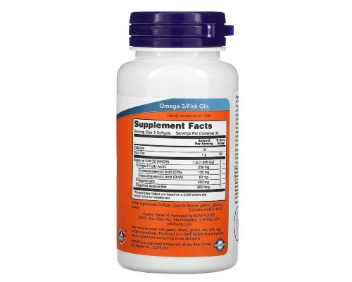 Жирні кислоти Now Foods Крилевий Жир 500мг, 60 желатинових капсул (NOW-01625)