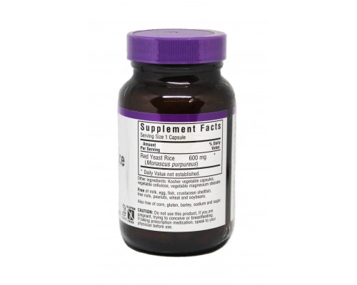 Трави Bluebonnet Nutrition Червоний дріжджовий Рис 600мг, 60 гелевих капсул (BLB1170)