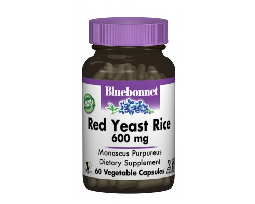 Трави Bluebonnet Nutrition Червоний дріжджовий Рис 600мг, 60 гелевих капсул (BLB1170)