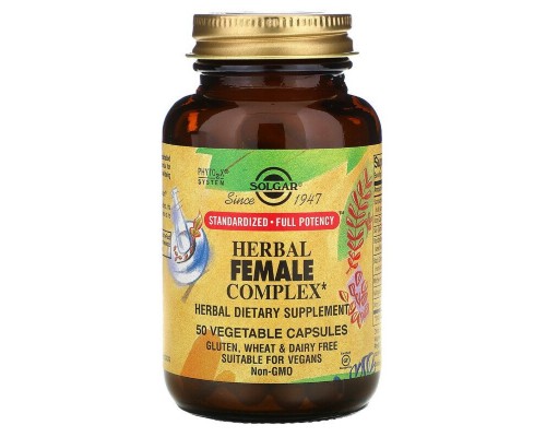Трави Solgar Трав'яний Комплекс для Жінок, Herbal Female Complex, 50 веге (SOL-04163)