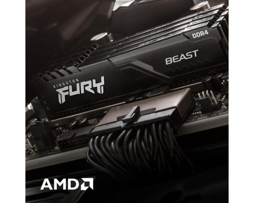 Модуль пам'яті для комп'ютера DDR4 32GB 2666 MHz Fury Beast Black Kingston Fury (ex.HyperX) (KF426C16BB/32)