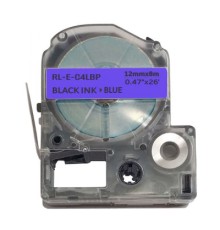 Стрічка для принтера етикеток UKRMARK RL-E-C4LBP-BK/BL, аналог LC4LBP. 12 мм х 8 м (900262)