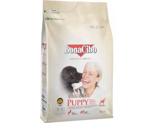 Сухий корм для собак BonaCibo Puppy High Energy Chicken&Rice with Anchovy 3 кг (BC406151)