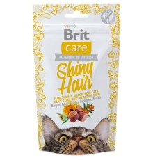 Ласощі для котів Brit Care Shiny Hair з лососем 50 г (8595602521388)