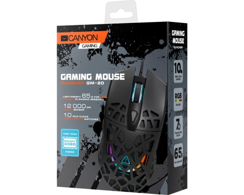 Мишка Canyon Puncher GM-20 USB Black (CND-SGM20B)