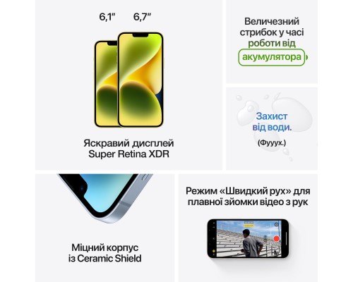 Мобільний телефон Apple iPhone 14 Plus 256GB Yellow (MR6D3)