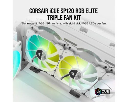 Кулер до корпусу Corsair SP120 RGB ELITE White (CO-9050137-WW)