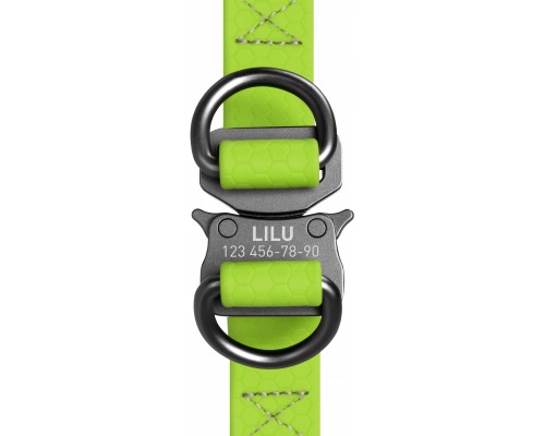 Шлея для собак WAUDOG Waterproof з QR-паспортом XS Ш 15 мм Д 30-39 см салатова (27635)