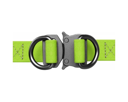 Шлея для собак WAUDOG Waterproof з QR-паспортом XS Ш 15 мм Д 30-39 см салатова (27635)