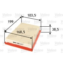Повітряний фільтр для автомобіля Valeo 585277