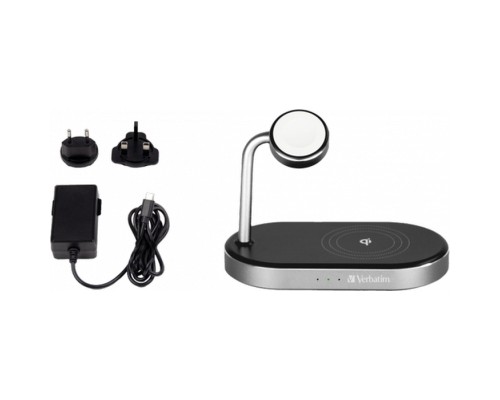 Зарядний пристрій Verbatim 3in1 Apple Watch and iPhone Charging Stand (49556)