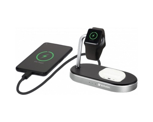 Зарядний пристрій Verbatim 3in1 Apple Watch and iPhone Charging Stand (49556)
