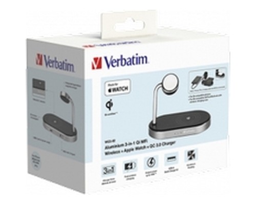 Зарядний пристрій Verbatim 3in1 Apple Watch and iPhone Charging Stand (49556)