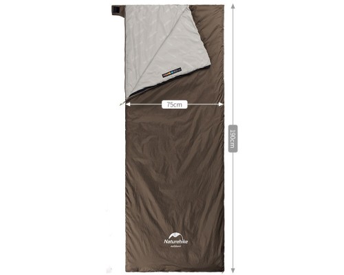 Спальний мішок Naturehike Summer надлегкий LW180 NH21MSD09 L (15C) M Brown (6927595777954-L)