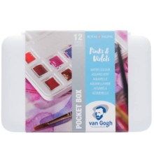 Акварельні фарби Royal Talens Van Gogh Pocket box Pinks & Violets 12 кольорів (8712079422813)