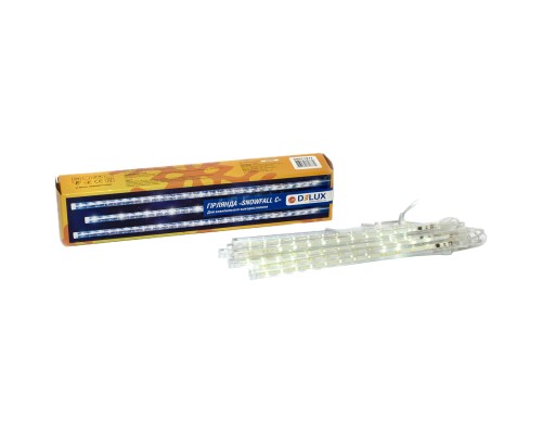 Гірлянда Delux Snowfall C 192LED 8х0.3 м IP44 EN Біла/Прозора (90017977)