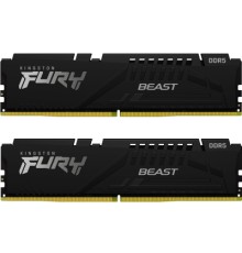 Модуль пам'яті для комп'ютера DDR5 16GB (2x8GB) 4800 MHz Beast Black Kingston Fury (ex.HyperX) (KF548C38BBK2-16)